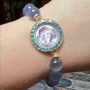 Kirk’s Folly Aurora Borealis Rhinestone Purple Dream Angel Stretchy Bracelet